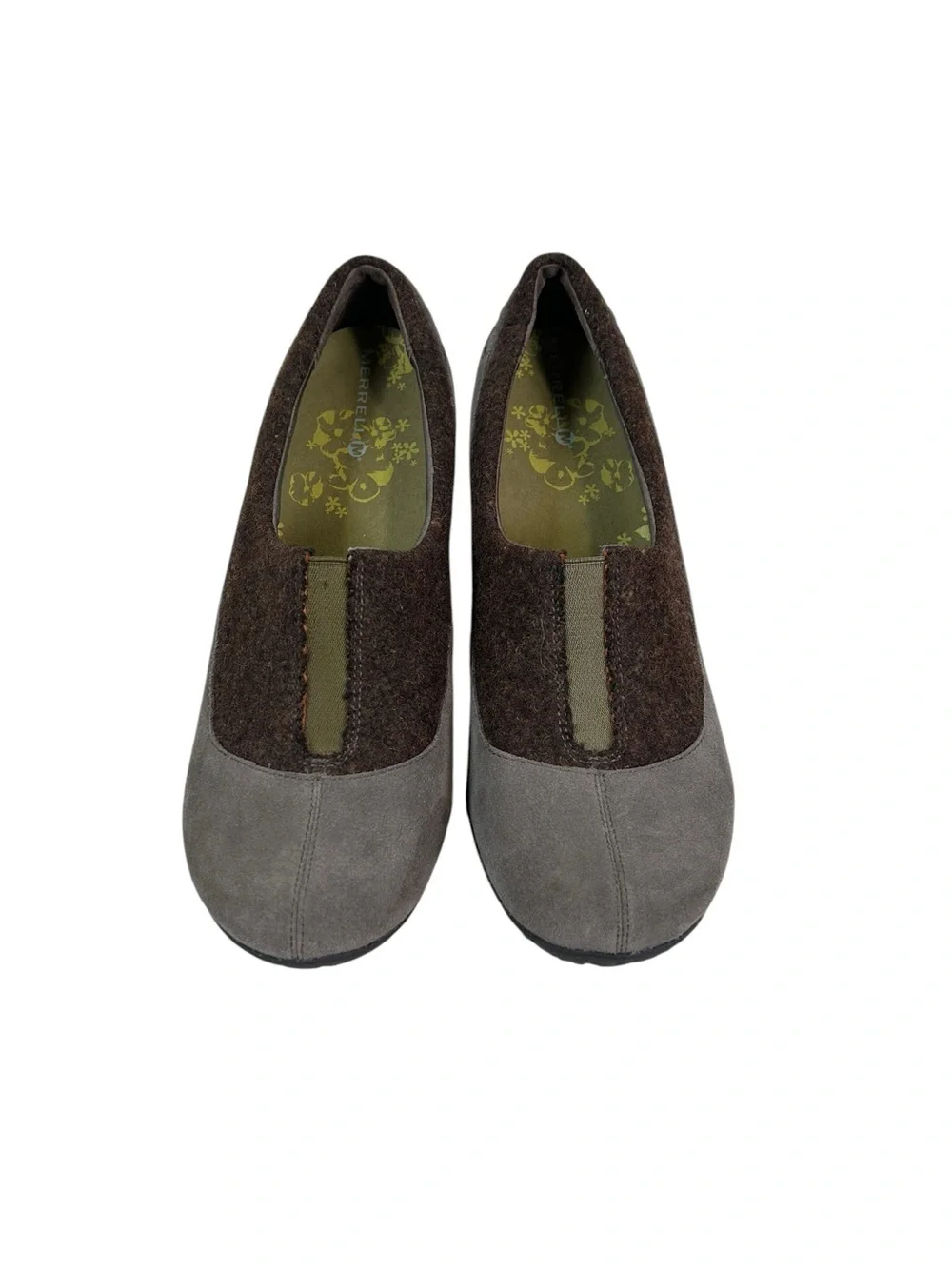 Merrell Tulip Grey Comfort Wedge Slip-On Shoes Womens 10.5